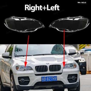 BMW 自動フロント ヘッドライト カバー クリアガラス ヘッドランプ シェード ランプシェルマスク X6 X6M E71 E72 2008-14 X5M E70 10-13 - right　and　left