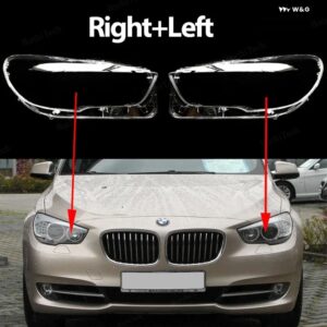 BMW ヘッドライト レンズ カバー クリア ヘッドライト ランプシェルレンズ 光 5シリーズ GT 5GT F07 2010-2016 ランプカバー - Right and Left