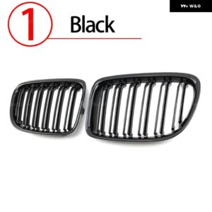 BMW フロントキドニーグリル レーシンググリル X1 E84 2010-2015 デュアルラインダブルスラット自動 スタイリング - 1.Black