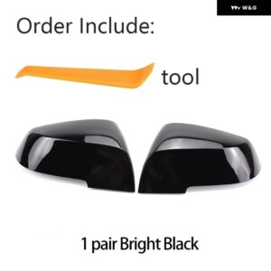 BMW 2X カーボンパターン ブラックサイド ミラー カバー キャップの交換 シリーズ 1 2 3 4 328I F20 F21 F22 F23 F30 F32 F33 F36 X1 - black