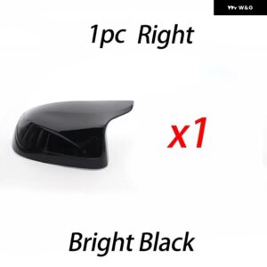 BMW カーボンパターン ミラー カバー ブラック ミラー カバー オーバーレイ X3M F97 X4M F98 2019-2023 X5M F95 X6M F96 アクセサリー - 1pc Black-Right