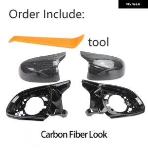 BMW 4個カーボンスタイル ブラックサイド ミラー カバー キャップ X3 IX3 G01 G08 X4 G02 X5 G05 X6 G06 X7 G07 用 - Carbon　Fiber　Look