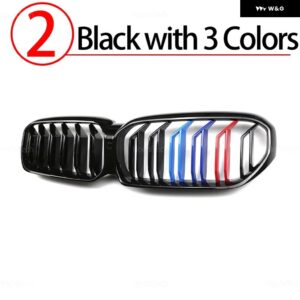 BMW 車 M カラー/グロスブラックフロント バンパー グリル キドニー レーシンググリル 5シリーズ G30 G38 G31 F90 M5 LCI 2020-23 - 2.Black with 3 color