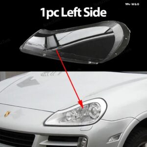 ポルシェ フロント ヘッドライト カバー ヘッドランプ シェルマスク レンズ ポリカーボネート カイエン S GTS E1 9PA 955 957 - 1pc Left Side