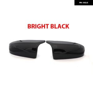 BMW 1ペア ブラックカーボンルックバック ミラー キャップドア ウイング ミラー カバー交換 X6 E71 E72 2007-2014 - Bright Black