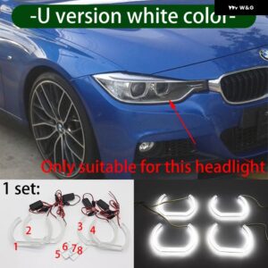 BMW DTM エンジェルアイ LED 3シリーズ F30 F31 F34 2012-16 DRL M4 スタイル 白色光キット アクセサリー - 2.U version white