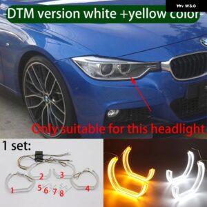 BMW DTM エンジェルアイ LED 3シリーズ F30 F31 F34 2012-16 DRL M4 スタイル 白色光キット アクセサリー - 2. DTM white yellow