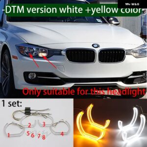 BMW DTM エンジェルアイ LED 3シリーズ F30 F31 F34 2012-16 DRL M4 スタイル 白色光キット アクセサリー - 1. DTM white yellow