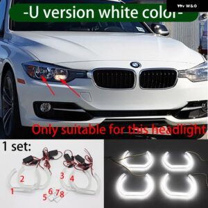 BMW DTM エンジェルアイ LED 3シリーズ F30 F31 F34 2012-16 DRL M4 スタイル 白色光キット アクセサリー - 1.U version white