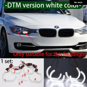 BMW DTM エンジェルアイ LED 3シリーズ F30 F31 F34 2012-16 DRL M4 スタイル 白色光キット アクセサリー - 1.DTM version white