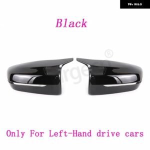 BMW 4 5 7 8シリーズ G14 G15 G16 G22 G23 G24 G30 G38 交換用カーボンルック ミラー カバー リアビュータイプ - Black 2pcs