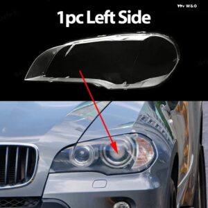 BMW ヘッドライト カバー クリアマスクレンズ ヘッドランプ シェルポリカーボネート X5 E70 2007-2013 ガラスランプカバー - 1pc　Left　Side