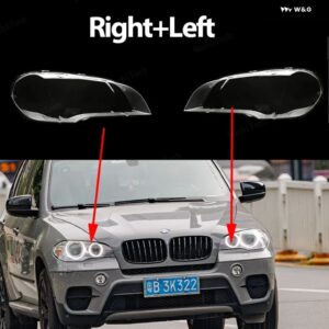BMW ヘッドライト カバー クリアマスクレンズ ヘッドランプ シェルポリカーボネート X5 E70 2007-2013 ガラスランプカバー - right　and　left