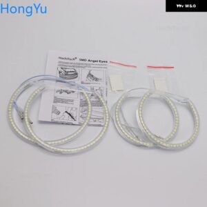 BMW E83 X3 2003-2010 ハロゲン ヘッドライト SMD LED エンジェルアイキット EXCELLENT 超高輝度ライト DRL デイタイム ランニングライト - without　line