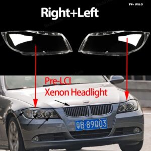 BMW ヘッドランプ カバー ヘッドライト レンズ ガラスカバー ブライトシェルレンズ カバー 3シリーズ E90 E91 プレ LCI プレフェイスリフト - Right and Left Xenon