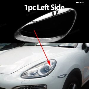 ポルシェ ヘッドライト クリアレンズ ヘッドランプ ハウジング カバー レンズ 光 カイエン E2 92A フェイスリフト前 11-14 - 1pc Left Side