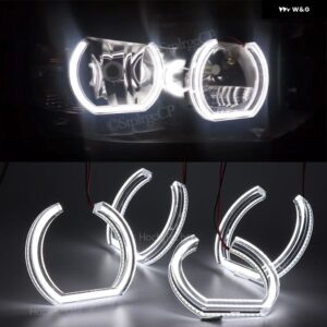 BMW 3シリーズ F30 F31 F34 2012-2016 ハロゲン ヘッドライト カー スタイリング DTM スタイル ホワイトクリスタル LED エンジェルアイ