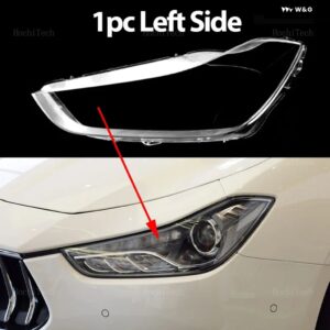 マセラティ ヘッドライト クリアレンズ 左右 カバー マセラティジブリ M157 2014 2017 2018 2019 - 1pc Left Side