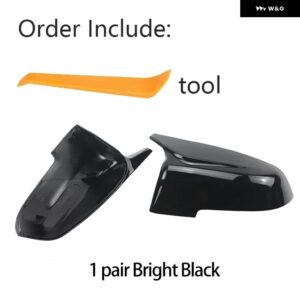 BMW カーボンバック ミラー キャップ ウイング サイド ミラー カバー 5 6 7シリーズ F10 F11 F18 F07 F12 F13 F06 F01 F02 LCI - black