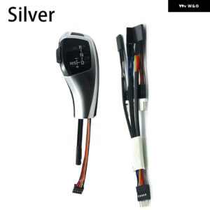 BMW PU レザーシフター レバー F30 スタイル Z4 40148 E89 Z4 2.3I Z4 3.0I アクセサリー LED ギア シフト ノブ - Silver