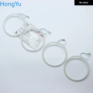 BMW E46 2004 2005 2006 プロジェクター ヘッドライト 超高輝度白色 3528 SMD LED エンジェルアイズ キット デイタイム ランニングライト DRL - without　line