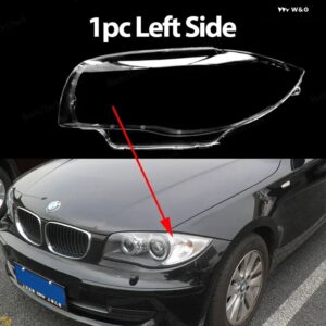 BMW クリア ハウジング フロント ヘッドライト レンズ シェルカバー ガラスランプカバー 1シリーズ E81 E82 E87 E88 2005-2011 - 1pc　Left　Side