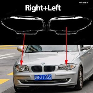 BMW クリア ハウジング フロント ヘッドライト レンズ シェルカバー ガラスランプカバー 1シリーズ E81 E82 E87 E88 2005-2011 - right　and　left
