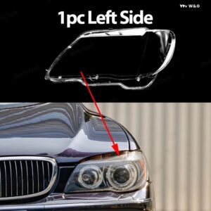 BMW ヘッドライト ハウジング ガラスカバー ヘッドランプ クリアシェルレンズ E65 E66 E67 2005-2008 改築ランプカバー - 1pc　Left　Side