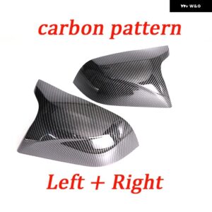 テスラ カーボンルックブラックサイド ミラー カバー交換 モデル3 MODEL3 M3 2017-2023 グロスブラックキャップ - Carbon pattern 1 set