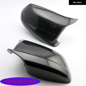 BMW 5シリーズ F10 F11 F18 2010-13 プレ LCI ブラック/カーボンルックバック ミラー キャップドア ウイング ミラー カバー 交換 - Carbon　fiber　pattern