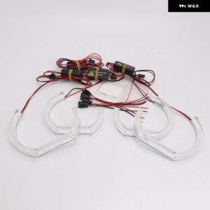 BMW リングカットスタイル LED エンジェルアイキット DTM スタイル DRL クリスタルエンジェルアイ E46 325I 325XI 330I 330 HID ヘッドライト 19-05 - DTM　Version