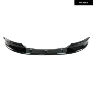 BMW 1シリーズ E82 M スポーツ 2007-2013 フロント バンパー リップスプリッター ディフューザー スポイラー プロテクター カーボンスタイル - Glossy　Black