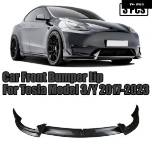 テスラ 3個 モデル3 2017-2023 モデルY 2020-2023 フロント バンパー 唇黒 ABS スポイラー スプリッター ディフューザ - M3 Glossy Black