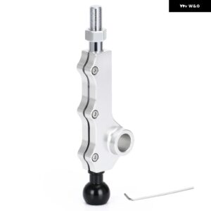 スバル 2008-2014 WRX レガシィ アウトバック レガシィ フォレスター 用 ダブル短 フォーカス シフター カスタム 可能な 3 つ - Silver