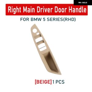 BMW LHD RHD 5シリーズ F10 F11 赤茶色ベージュ黒車内インナー ドアハンドル パネル プル トリム カバー - Beige-RHD