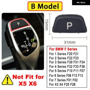 BMW オート シフト レバー カバー M スポーツ F30 F10 3 4 5 6 7シリーズ ギアノブ ギア シフト ノブギアレバー ノブギアスティック - p　button-b