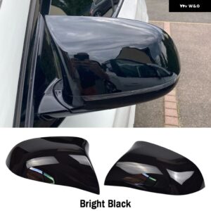BMW 2X リアビューサイド ミラー カバー トリム F25 X3 F26 X4 F15 X5 F16 X6 2014 2015-2018 ブライトブラックカーボンスタイル - Glossy　Black　-1