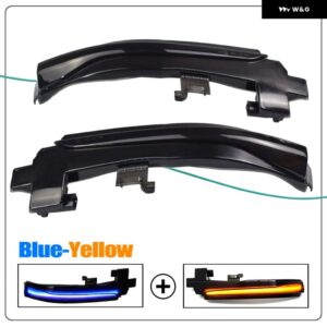 ボルボ LED シーケンシャルダイナミックサイド ミラー ウインカーライト ウィンカーランプ S60 CC S60 II S80 II V40 CC 40 II V60 V60 CC V70 - Blue-Yellow