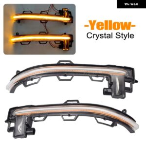 BMW スモークレンズ サイド ミラー シーケンシャル ウィンカーライト X3 F25 X4 F26 X5 F15 X6 F16 2014-2018 LED ダイナミックウインカー - yellow-crystal