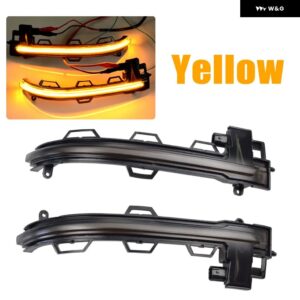 BMW スモークレンズ サイド ミラー シーケンシャル ウィンカーライト X3 F25 X4 F26 X5 F15 X6 F16 2014-2018 LED ダイナミックウインカー - yellow