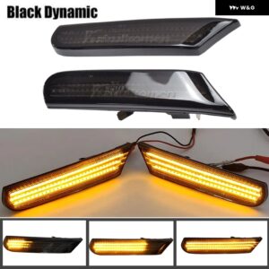 ポルシェ LED サイドマーカー ダイナミックウィンカー ライト ボクスター 986 996 911 ターボカレラ 4/S/4S タルガ GT2/G - Dynamic Smoked Black