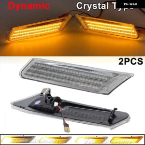 ポルシェ 2X ダイナミック LED サイドマーカーウィンカーウインカーインジケータライト 987 ケイマンボクスター 911 997 カレラターボ - Dynamic Crystal Type