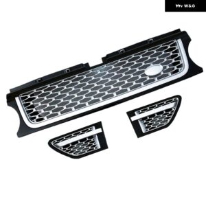 ランドローバー レンジローバー 用にフロントグリル レンジローバー スポーツ 2010-13 フロントグリル メッシュグリル カバー バンパー グリ - b