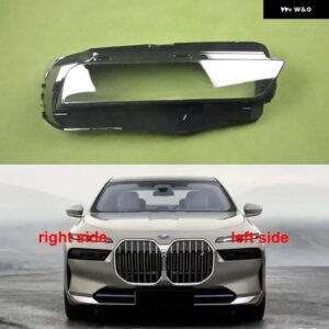 BMW 7シリーズ G70 2023 2024 カーアクセサリー ヘッドライト レンズ カバー ヘッドランプ シェル クリア シェード マスクプレキシガラス - 1PCS left side