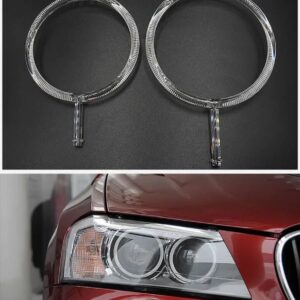 BMW X3 F25/X4 F26 2010-2013 カーアクセサリー DRL デイタイム ランニングライト ガイドリング ヘッドライト エンジェルアイズ ライト チューブ - 1PCS left big