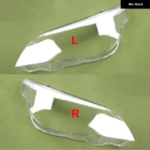 BMW 2004-2010 E60 E61 5シリーズ LED ライトアイブロウ ヘッドライト シェル ヘッドランプ ク リア カバー レンズ プレキシガラス - 2PCS Left and Right