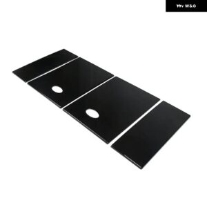 ランドローバー ディフェンダー 110 130 2020-2024 ABS カーボンリアサイドウィンドウ パネル カバー トリム ステッカー カーアクセサリー - black