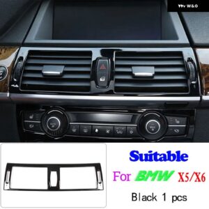 BMW 黒 ABS 車内 ステアリングホイール 装飾 ストリップフレーム カバー トリム ステッカー X5 X6 E70 E71 2008-2013 - 6
