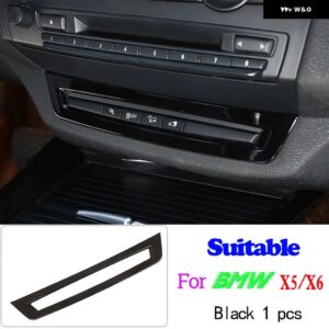 BMW 黒 ABS 車内 ステアリングホイール 装飾 ストリップフレーム カバー トリム ステッカー X5 X6 E70 E71 2008-2013 - 8