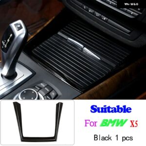 BMW 黒 ABS 車内 ステアリングホイール 装飾 ストリップフレーム カバー トリム ステッカー X5 X6 E70 E71 2008-2013 - 9